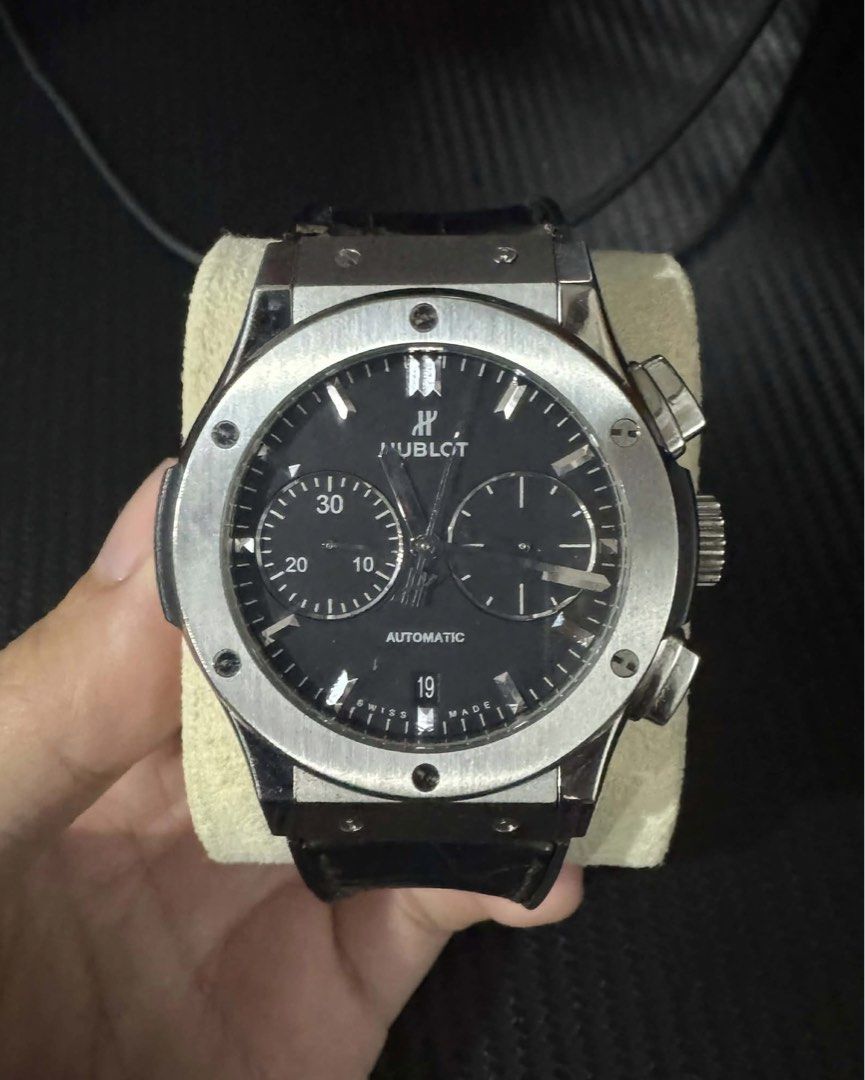 Hublot Classic Fusion 45 Titanium (Category: Luxury Watches) located in Quezon City. Submitted by justindazo (Listing ID 1435574602, Image 1). Description: Hublot Classic Fusion 45 Titanium Reference 521.NX.1171.LR Like New Condition Watch only Year Unknown ₱265,000 PM for inquiries Open for authentication.