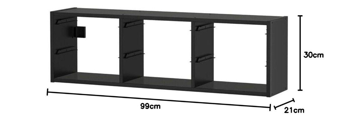 2 x IKEA TROFAST Wall Storage Unit - Black