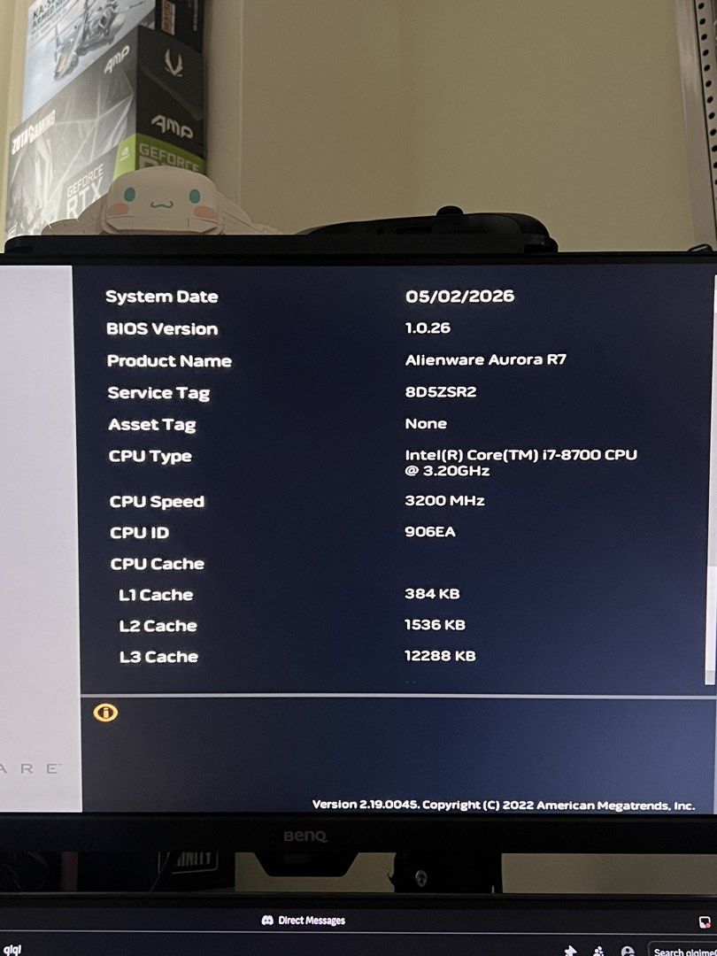 Intel CPU  i7-8700 8th gen processor + Alienware PC443002391480258561