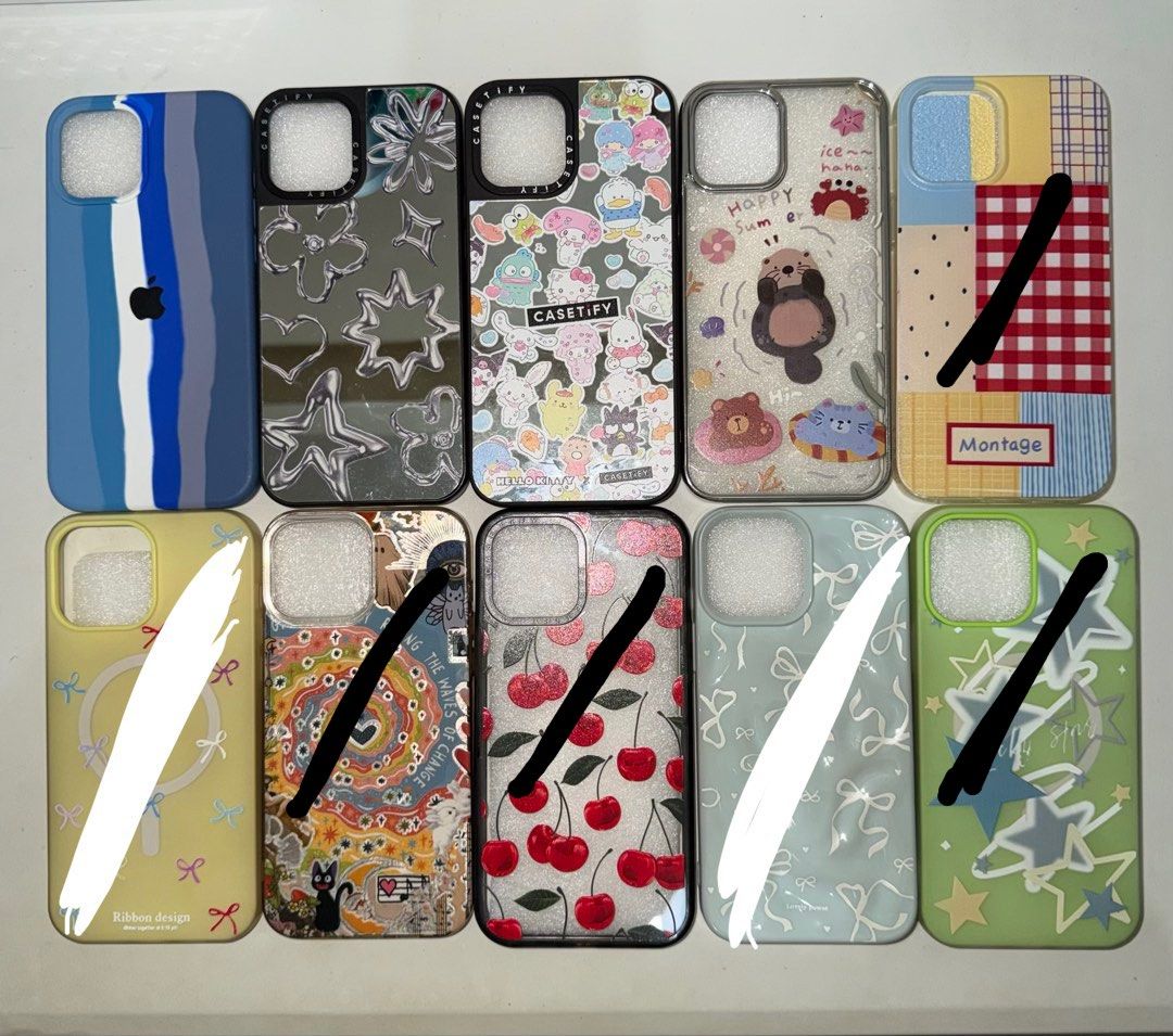 iPhone 12 pro max phone cases (Category: Cases & Sleeves) located in Quezon City. Submitted by soohthings (Listing ID 1433788243, Image 1). Description: - mssg for condition and price of each case :) - 80 pesos and below prices ! - get for free all the bottom cases if you get all the top cases .