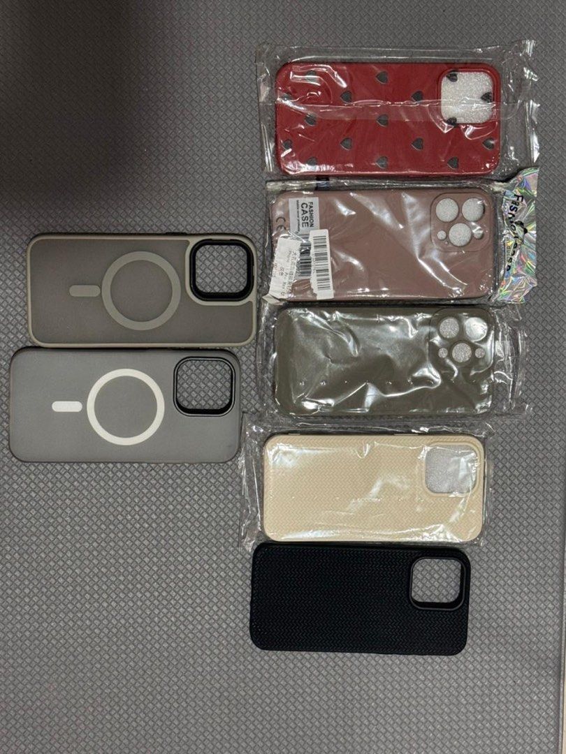 Iphone Cases (Category: Cases & Sleeves) located in Baguio. Submitted by preloved_finds18 (Listing ID 1435588950, Image 1). Description: 7 iphone 15 pro max cases (5 unused - 2 used) 2 iphone 14 cases - used 1 iphone 13 pro max case -unused Take all for 549.