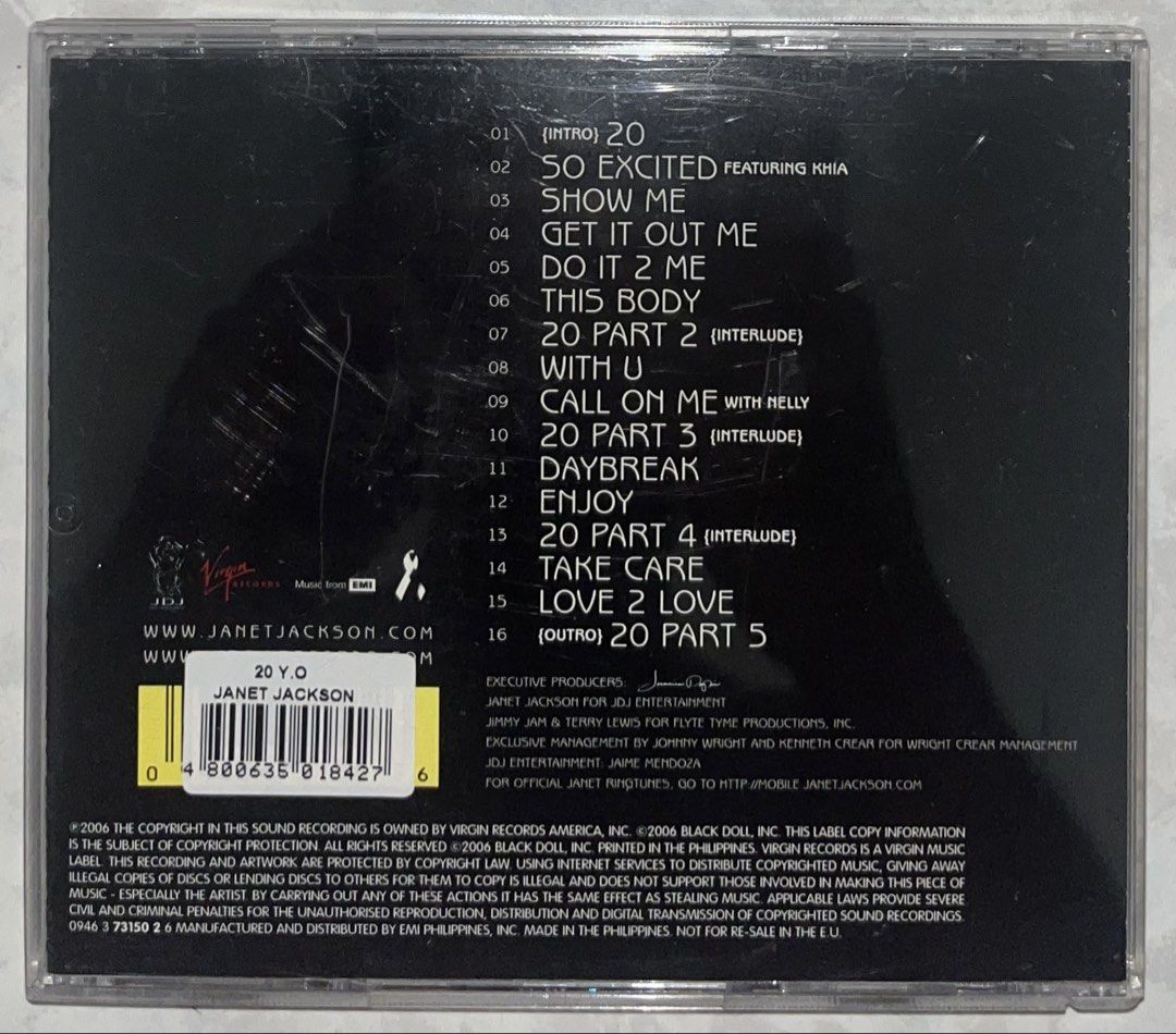 Janet Jackson - 20 Y.O. (Category: CDs & DVDs) located in San Fernando. Submitted by yslkouros (Listing ID 1435609418, Image 2). Description: .