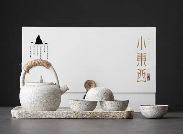 Japanese-style Coarse Pottery Tea Set