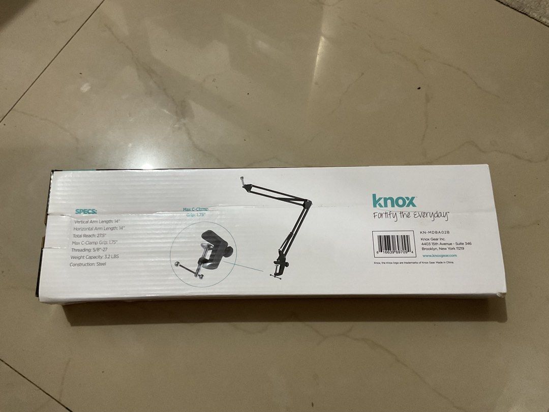 Knox Microphone Arm Stand for Podcast (Category: Other Audio Equipment) located in Manila. Submitted by purplemodel (Listing ID 1435555729, Image 2). Description: Php 750 Knox Microphone Armstand For podcasting Very sturdy. Made from quality materials Brand new from us Pick up location Sta Ana / San Andres Manila Thank you .