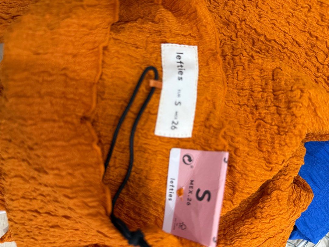 Lefties Orange Textured Dress Small (Category: Dresses) located in Manila. Submitted by repeat_finds_ph (Listing ID 1435419962, Image 3). Description: Dress are like new Brand : Lefties Size : Small 📍Valenzuela City Payment First Basis Shipping : J&T Metro Manila - 75.00 Luzon - 95.00 Visayas/Mindanao- 115.