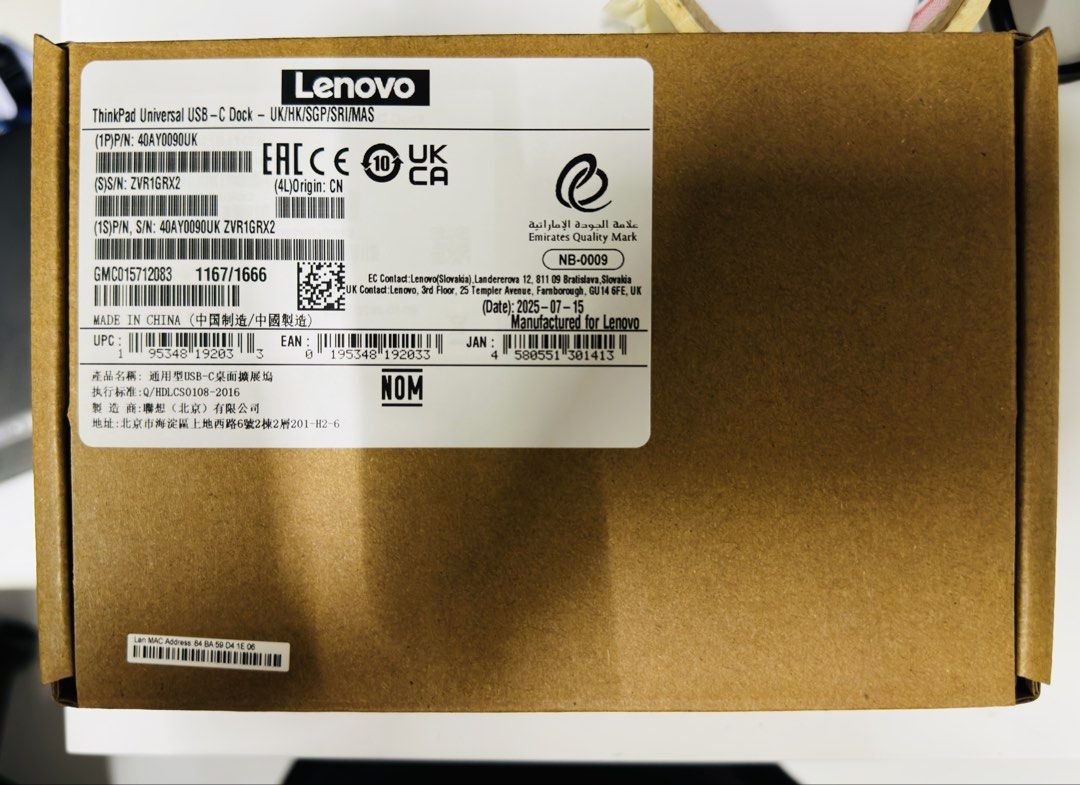 Lenovo ThinkPad Universal USB-C Dock443109801985331200
