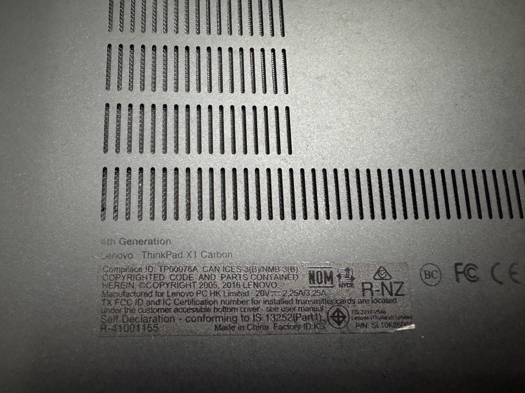 Lenovo ThinkPad X1 Carbon 4th Gen Laptop443119493238630402