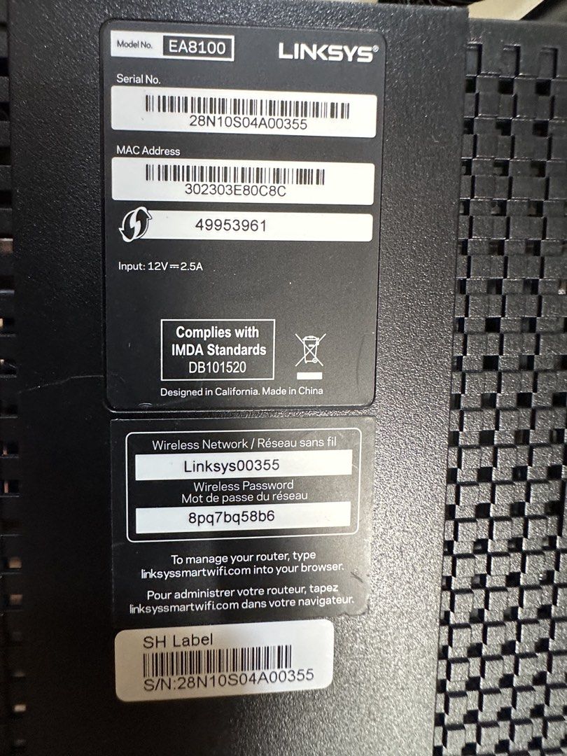 Linksys EA8100 Wireless Router443004162419599362
