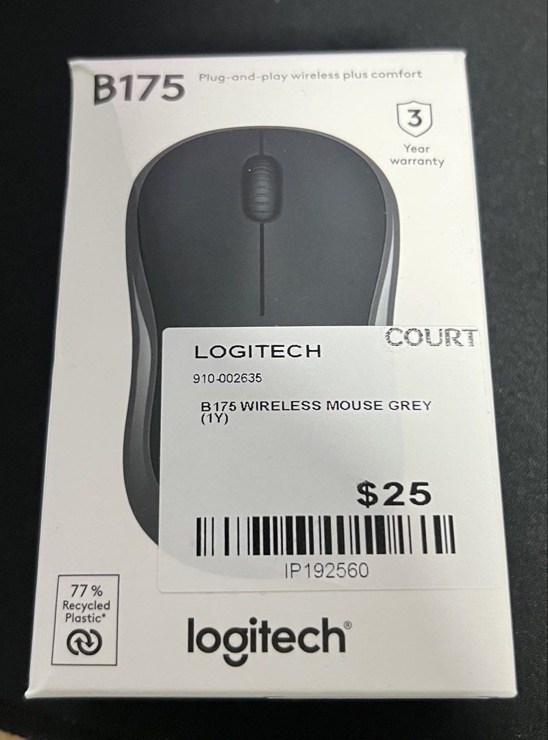 Logitech B175 Wireless Mouse - Grey443353806490849280