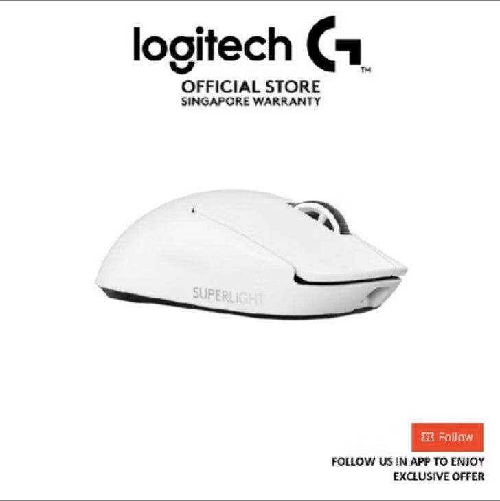 Logitech G Pro X Superlight Wireless Gaming Mouse - White443012047407697920