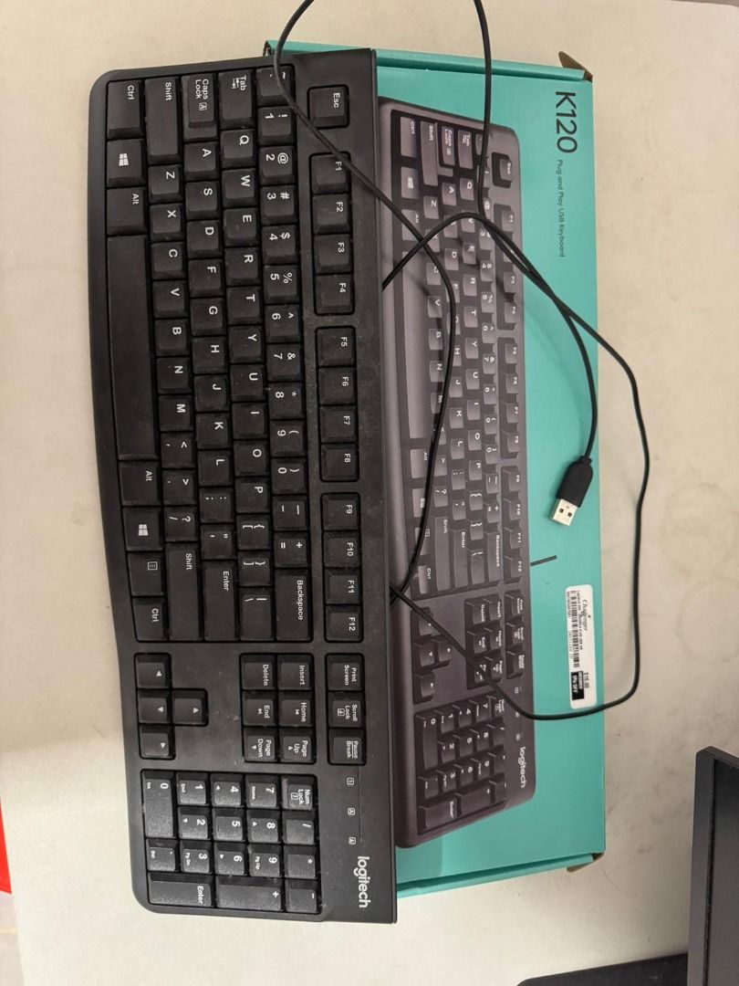 Logitech K120 Keyboard & LG UltraGear 24" Monitor