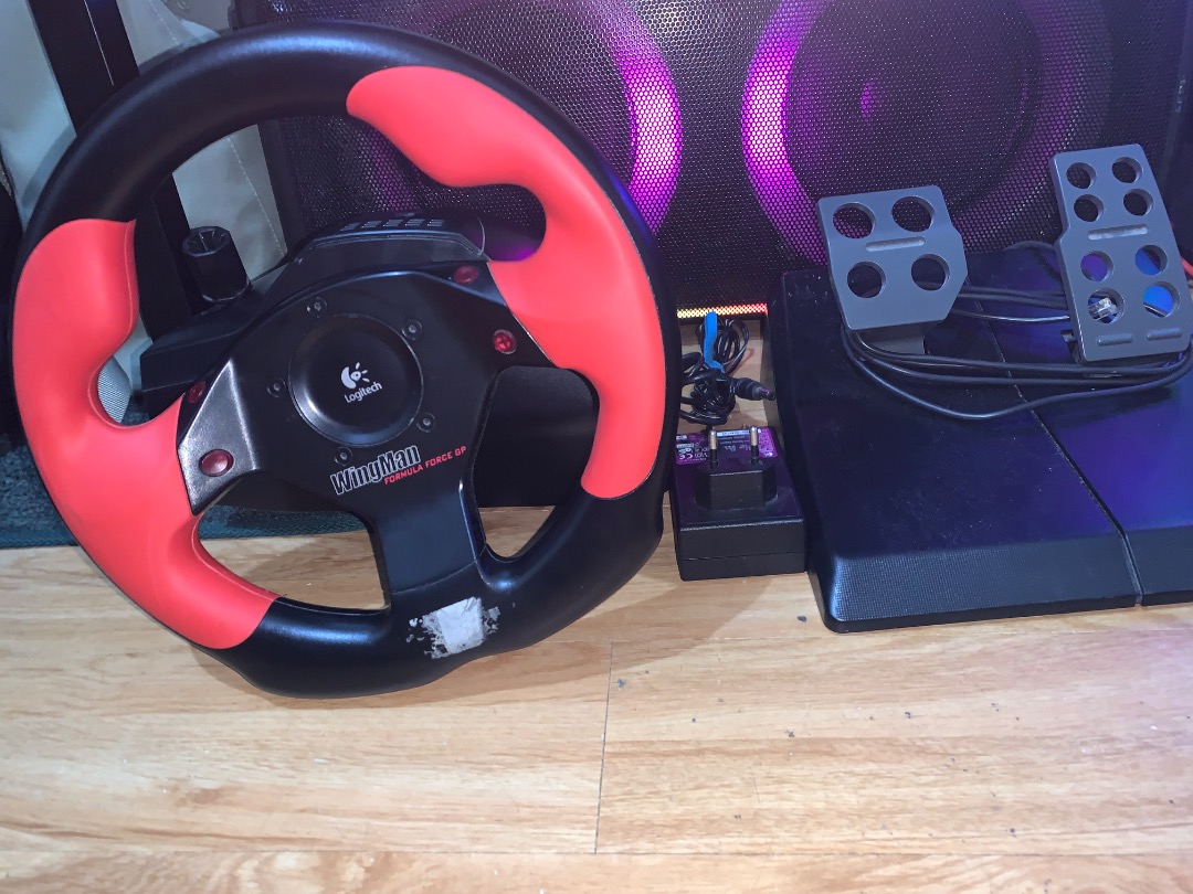 Logitech Wingman Formula Force GP Steering Wheel, Video Gaming, Gaming ...