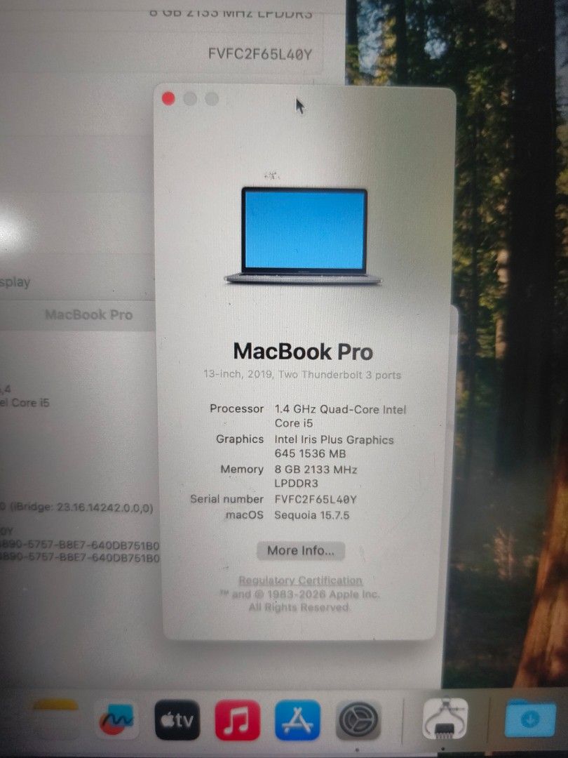 MacBook Pro 13inch 2019 i5443216909242224641