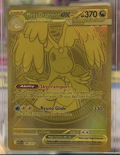 Mega Dragonite EX 295/217 GOLD MEGA HYPER RARE POKEMON ASCENDED HEROES,  Hobbies & Toys, Toys & Games on Carousell