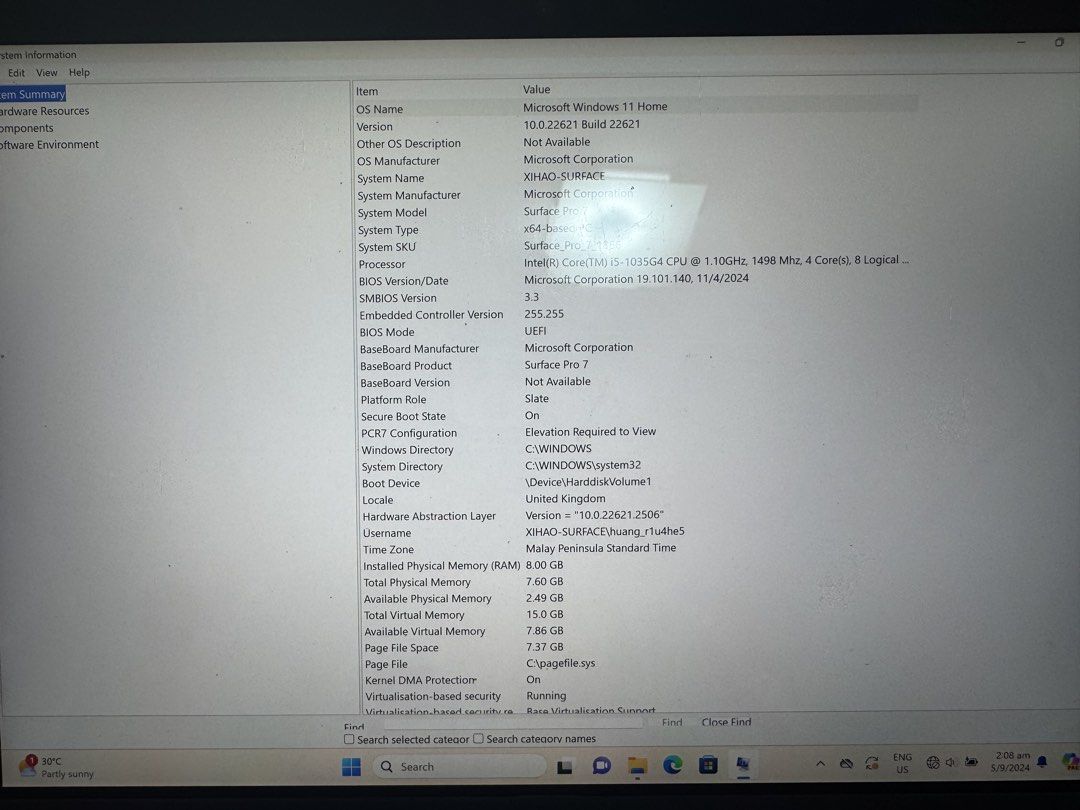 Microsoft Surface Pro 7 - i5, 8GB RAM, 256GB SSD443099269427384323
