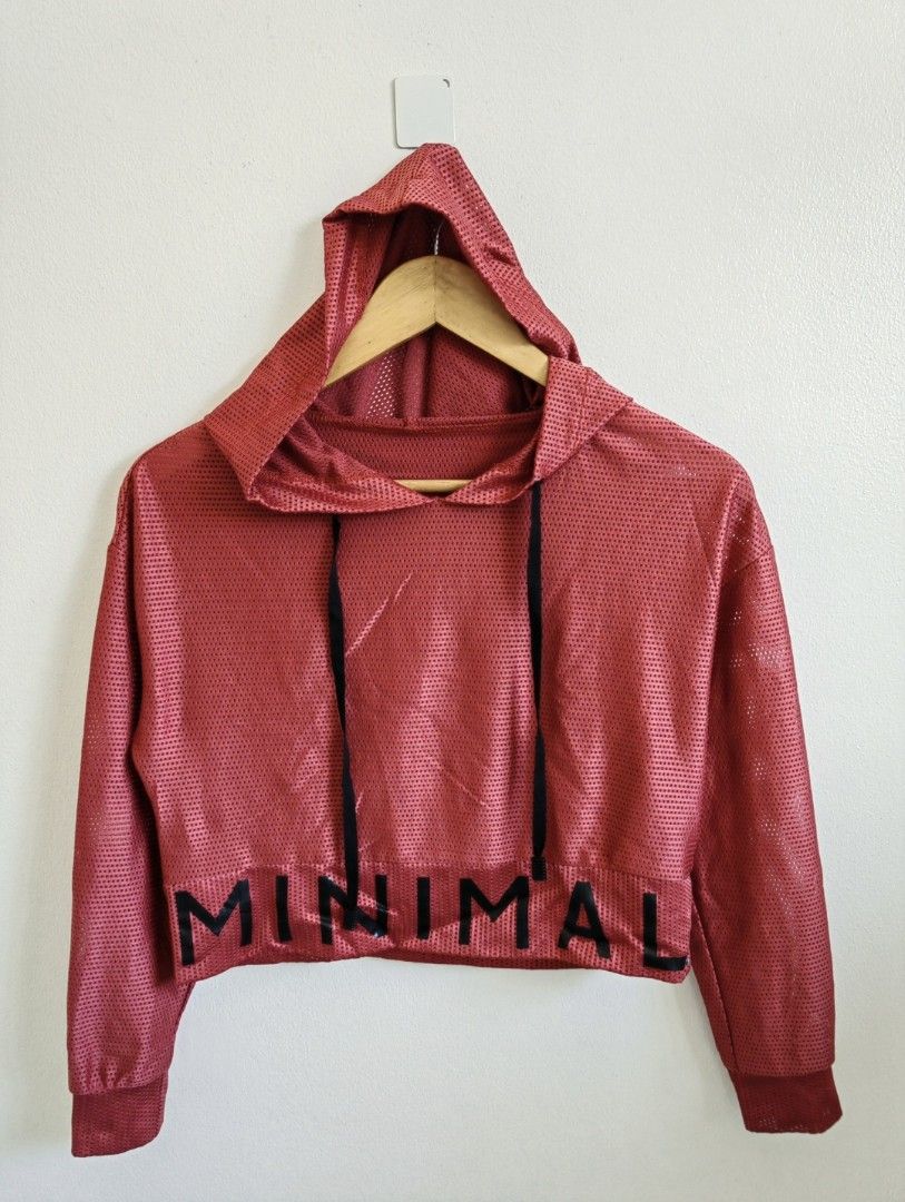 "MINIMAL" Red Mesh Crop Hoodie (Category: Activewear) located in Manila. Submitted by closetbyandy (Listing ID 1435713966, Image 2). Description: ✨please READ before making an inquiry and placing your order(s) to avoid misunderstanding 📍I will not entertain inquiries or orders from accounts with a history of negative reviews (buyer or seller). This policy protects both my shop's reputation and my experience as a seller. 📍Offer only if you inten