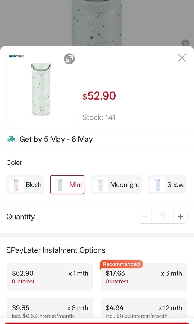 Montigo terrazo water bottle443321304808181761