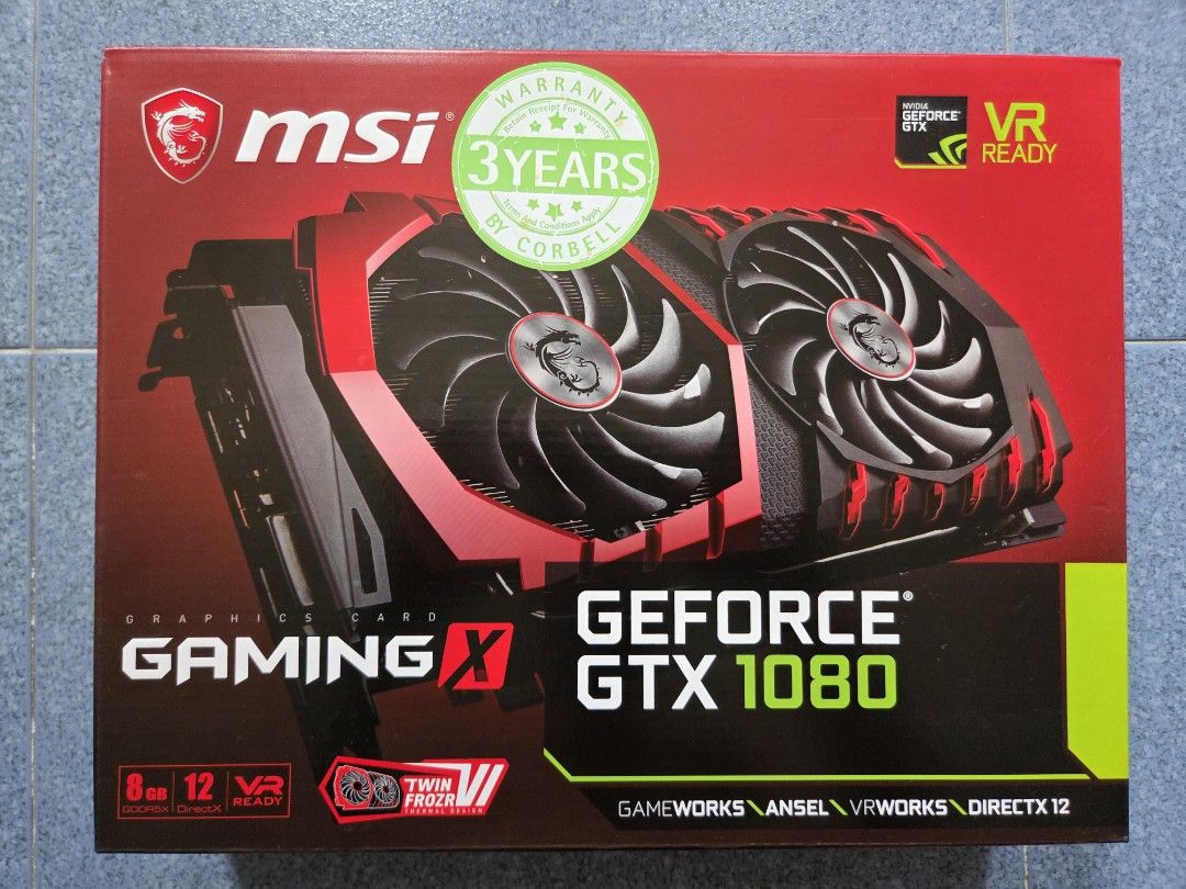MSI NVIDIA GeForce GTX 1080 Gaming X 8GB PC GPU Graphics Card
