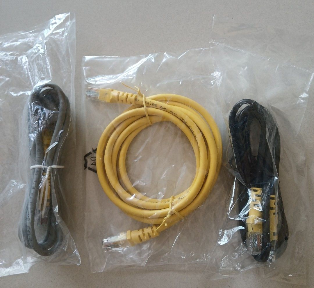 New LAN Cables 'Black, Grey, and Yellow
