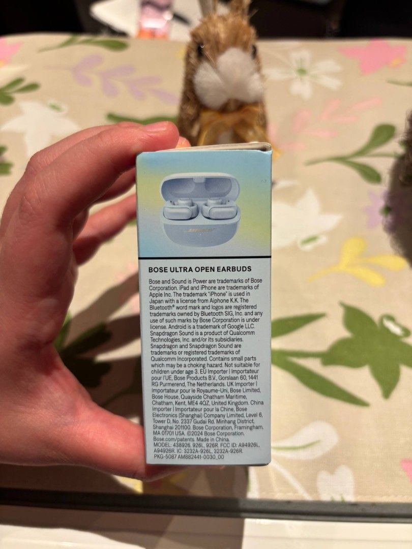 Original Bose Ultra Open Earbuds (Category: Earphones) located in Antipolo. Submitted by fueledbycoffee (Listing ID 1435579162, Image 3). Description: Bose Ultra Open Earbuds – Moonstone Blue (Brand new & sealed) A premium take on open-ear listening—these Bose Ultra Open Earbuds deliver immersive, high-quality sound while keeping you fully aware of your surroundings. Designed with a sleek clip-on fit, they sit comfortably on your ears without sea