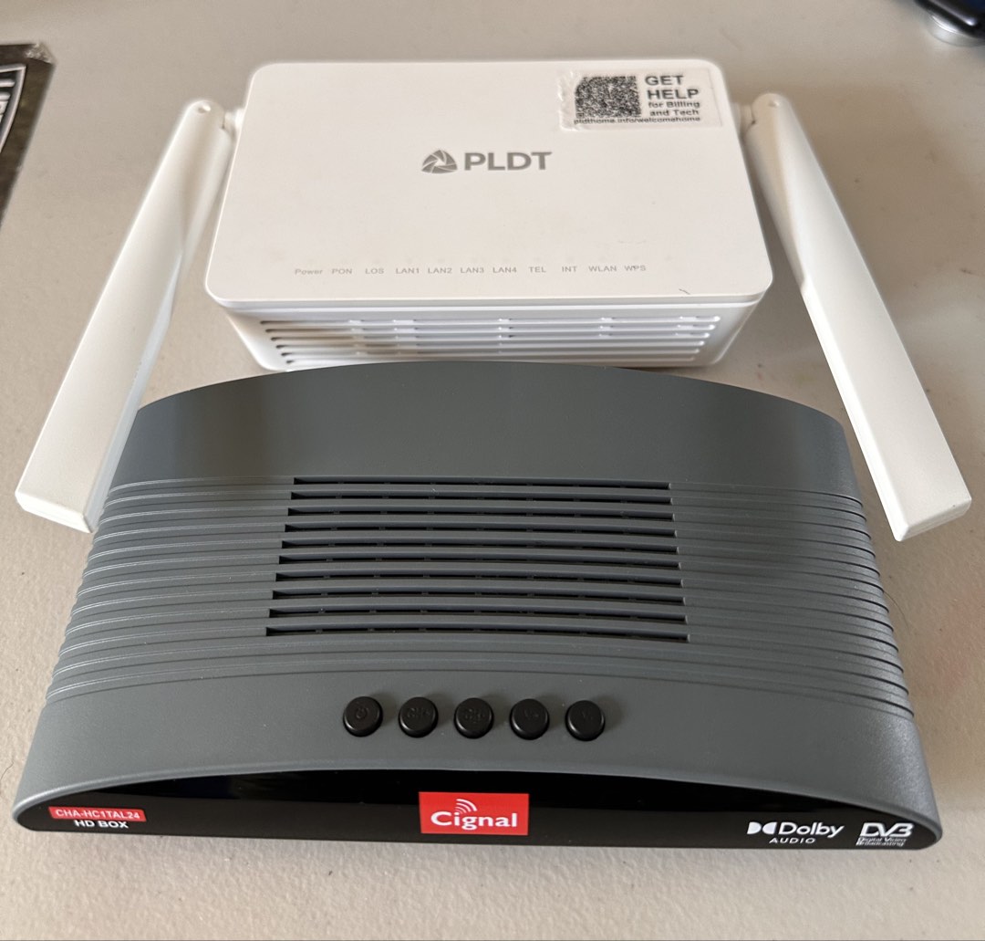 PLDT Router and Cignal HD Box BUNDLE, Computers & Tech, Parts ...