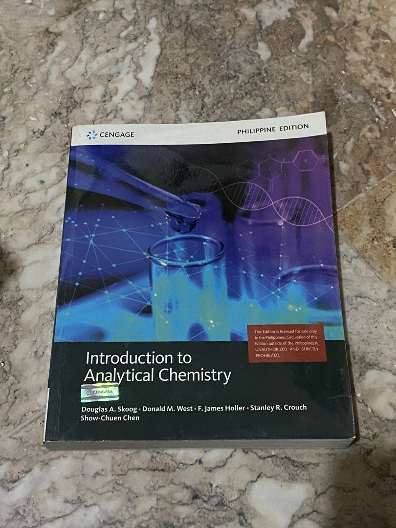 [PRELOVED] Introduction to Analytical Chemistry (2019) (Category: Textbooks) located in Manila. Submitted by yumulangel74514 (Listing ID 1435638911, Image 1). Description: • With plastic cover • Few pages (under 10) are with highlight • Complete pages 🚚 Lalamove or LBC (shouldered by the buyer) 📍 Meet up around QC City Hall 📍 Meet up in Apalit, Pampanga ‼️PAYMENT FIRST, price slighly negotiable 🩷 Can send more pictures, just DM for inquiries 