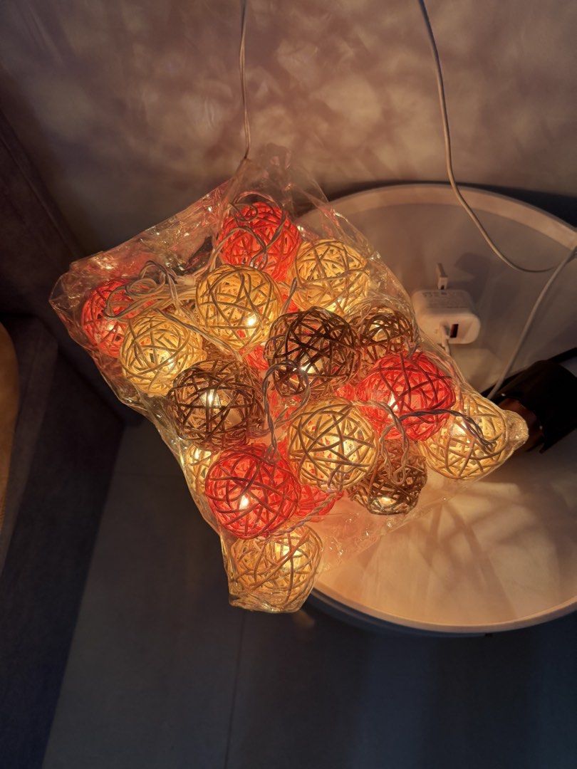 Rattan Ball String Lights - New