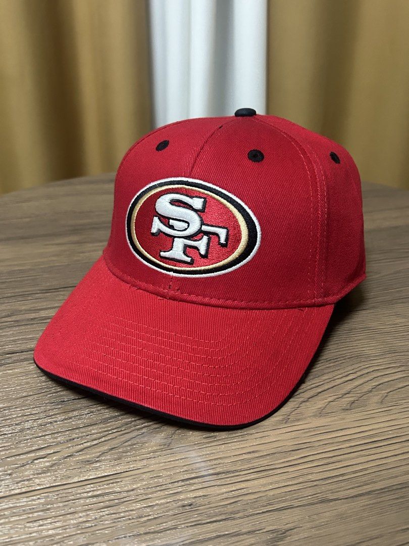 San Francisco 49ers Curved Cap (OG Logo) (Category: Activewear) located in Manila. Submitted by headhoncho_ph (Listing ID 1435525536, Image 3). Description: San Francisco 49ers Curved Cap (OG Logo) Color: Red Only 799 Authentic and new OG logo and color Item: Mint-condition Location: Sampaloc Manila Near LRT V Mapa Payment: GCash Shipping Options: If c/o Buyer: 1. COD “Buy For Me” option via Lalamove: Rider pays item and deliver to you; you pay r