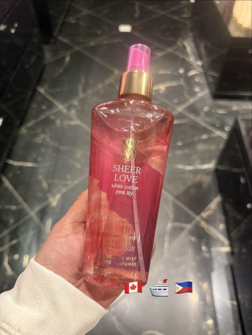 Sheer Love Fragrance mist (Category: Fragrance & Deodorants) located in Balungao. Submitted by kateee21 (Listing ID 1435707931, Image 3). Description: ✅ ARCHIVES COLLECTION ✅ 💯 Original/ Authentic VS Canada store bought 📌📌📌 Available for PREORDER 🛳 Shipping from Canada 🇨🇦 to Philippines 🇵🇭 via sea cargo 📦; Local Shipping fee c/o buyer ✅ if you are interested and willing to wait, do not hesitate to DM us! 😉.