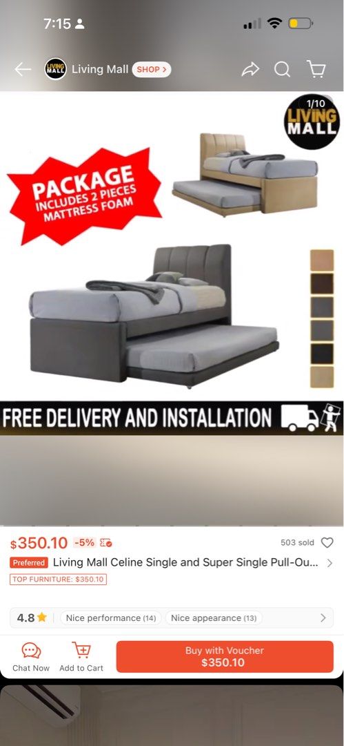 Single Pullout bed442905536601804801