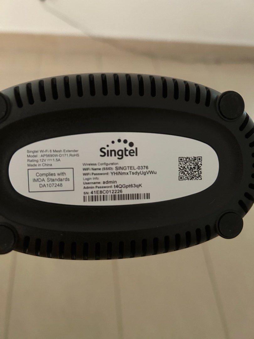 Singtel Wi-Fi 6 Mesh Extender442900259601141761