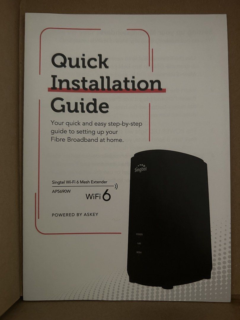 Singtel Wi-Fi 6 Mesh Extender442900259601141762