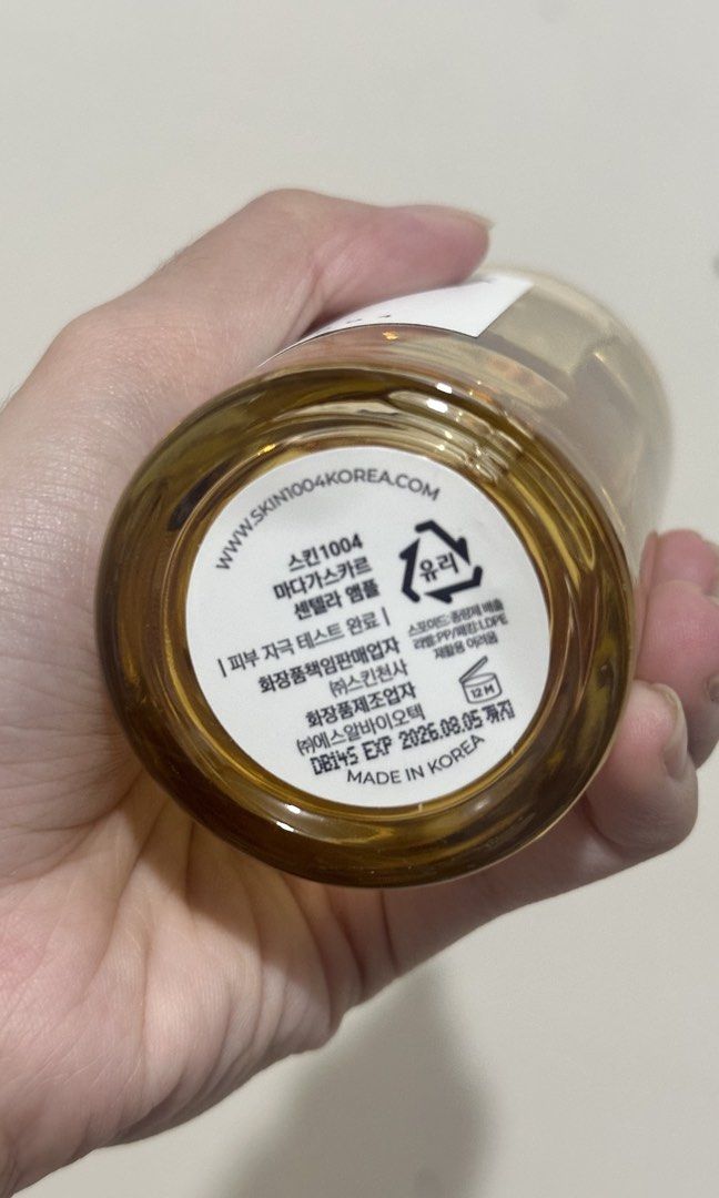 Skin1004 Madagascar Centella Ampoule 100ml (Category: Face Care) located in Bacoor. Submitted by decluttrdaily (Listing ID 1435593354, Image 2). Description: -buy a 200+ item in my shop and get this for free😊 -97% left - Expiration Date: August 2026 - no box pero will wrap in bubble naman to keep it safe❤️.
