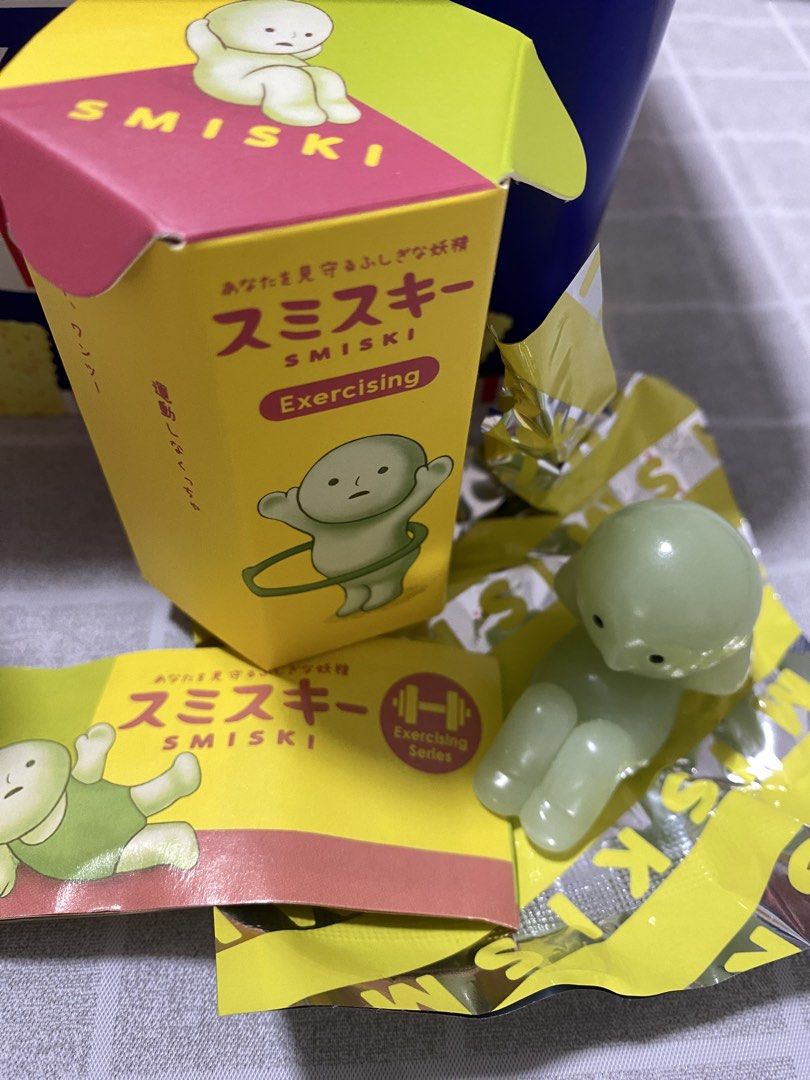 Smiski Figurine Exercising Series Crunches (Category: Designer & Blind Box Toys) located in Singapore. Submitted by sozzz (Listing ID 1435558222, Image 2). Description: Smiski Exercising Series figurine Doing crunches Brand new and unsealed This adorable collectible is in perfect condition and it glows in the dark. Perfect for collectors or as your desk buddy! I have a duplicate so selling this .