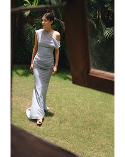knee length dresses for ladies PALMA CREAM MIDI DRESS – DISSH main image 0