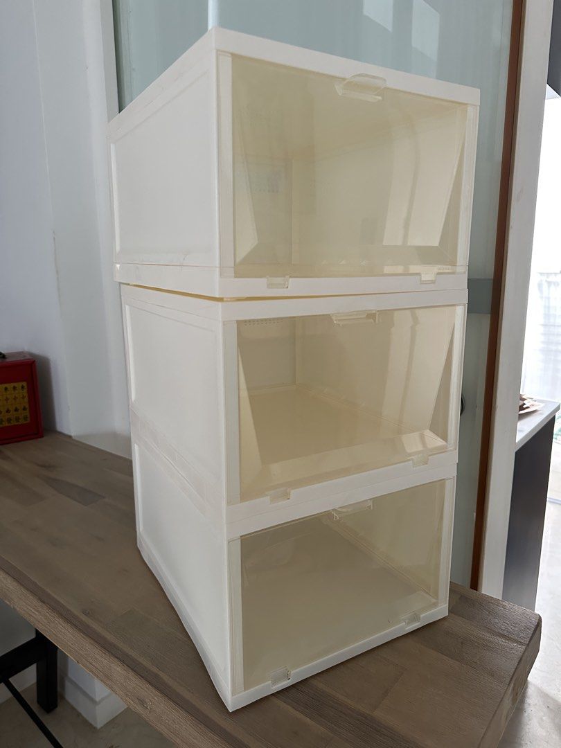 Stackable Shoe Storage Box - White443615647725015040