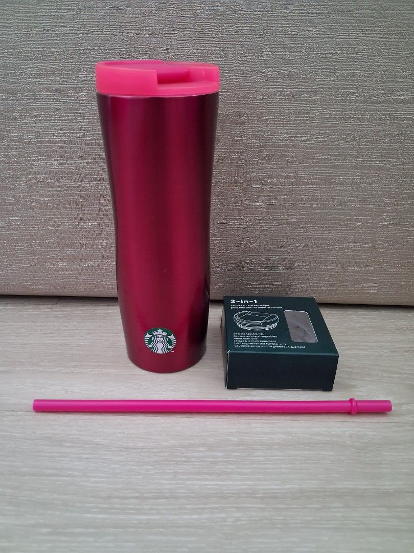 Starbucks 16oz Tumbler with 2 Type Lids and Straw