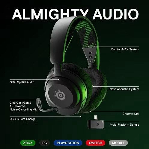 SteelSeries Arctis Nova 4X Wireless Gaming Headset444078484420700165