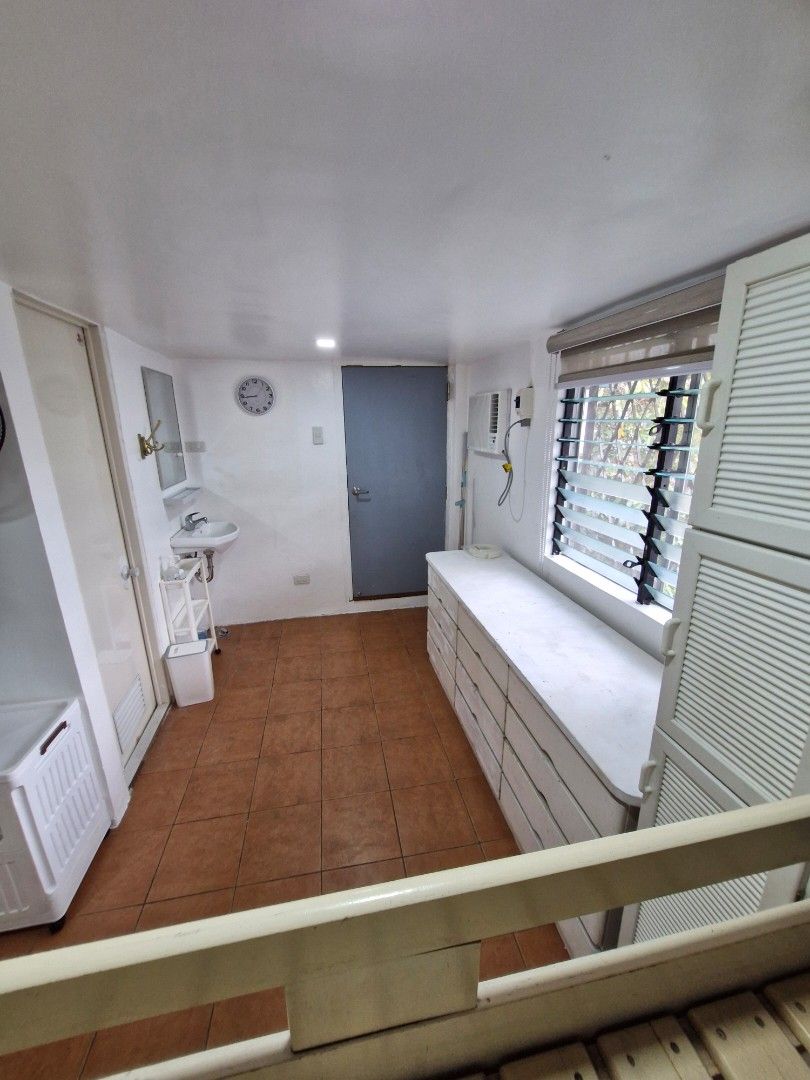 Studio type room (Category: Apartments & Condos) located in Quezon City. Submitted by declttermum (Listing ID 1435578911, Image 1). Description: FURNISHED STUDIO TYPE ROOM FOR RENT🏠 30sqm Good for 1-2pax 1 month advance + 1 month deposit thru PDC ______ FEATURES: *own kitchen and bathroom *corner lot house location *can park motorcycle at the eskinita side *gated village ______ INCLUSIONS: *1 drawer *1 cabinet *1 bunk bed *aircon *ref *small din