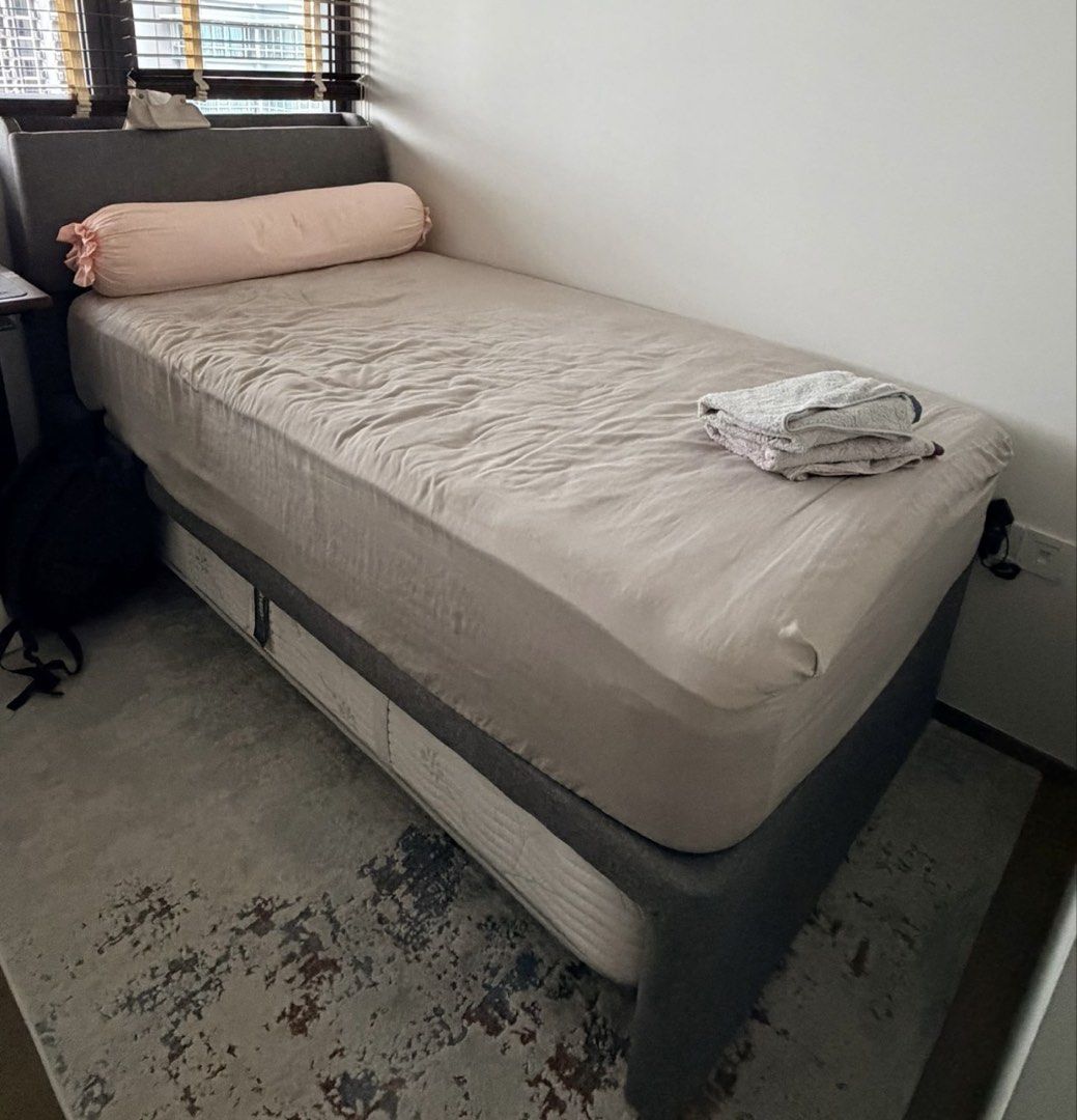 Super Single Bedframe with single Pullout and Storage