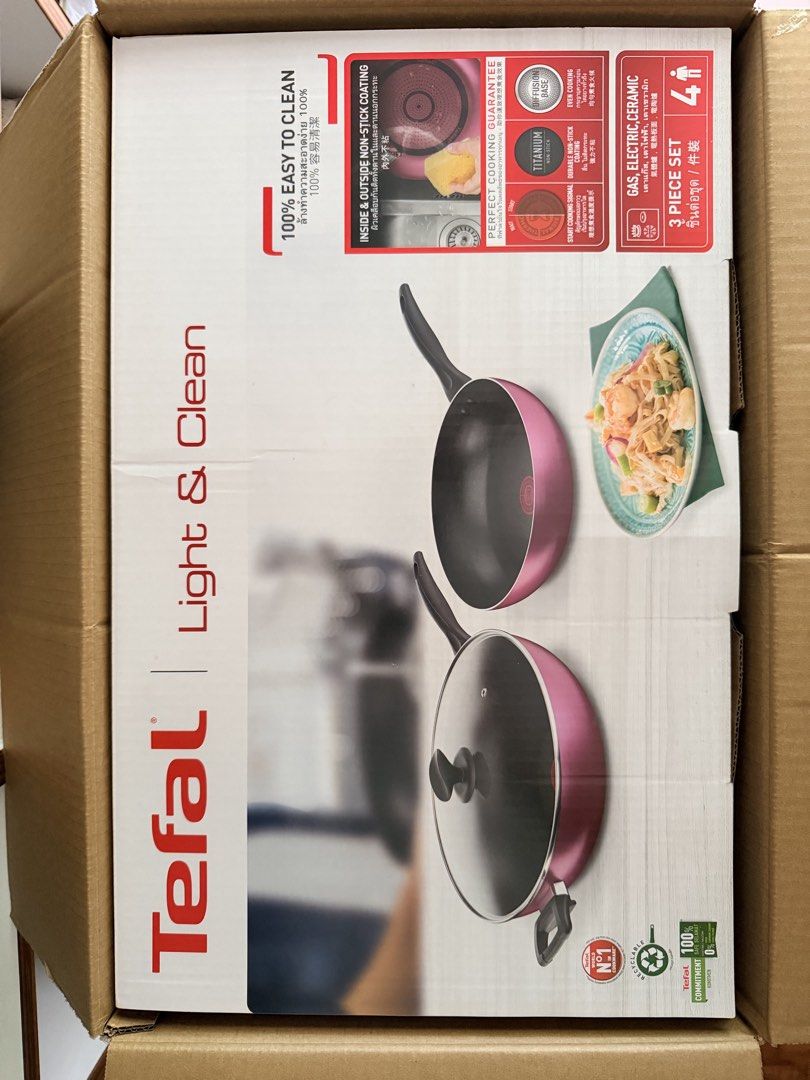 Tefal Light & Clean 3-Piece Non-Stick Cookware Set