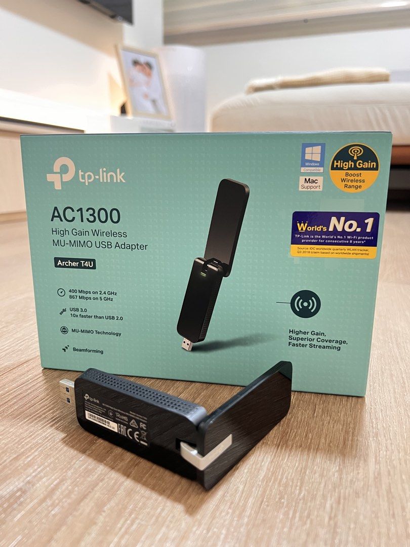 TP-Link AC1300 High Gain Wireless USB Adapter Archer T4U