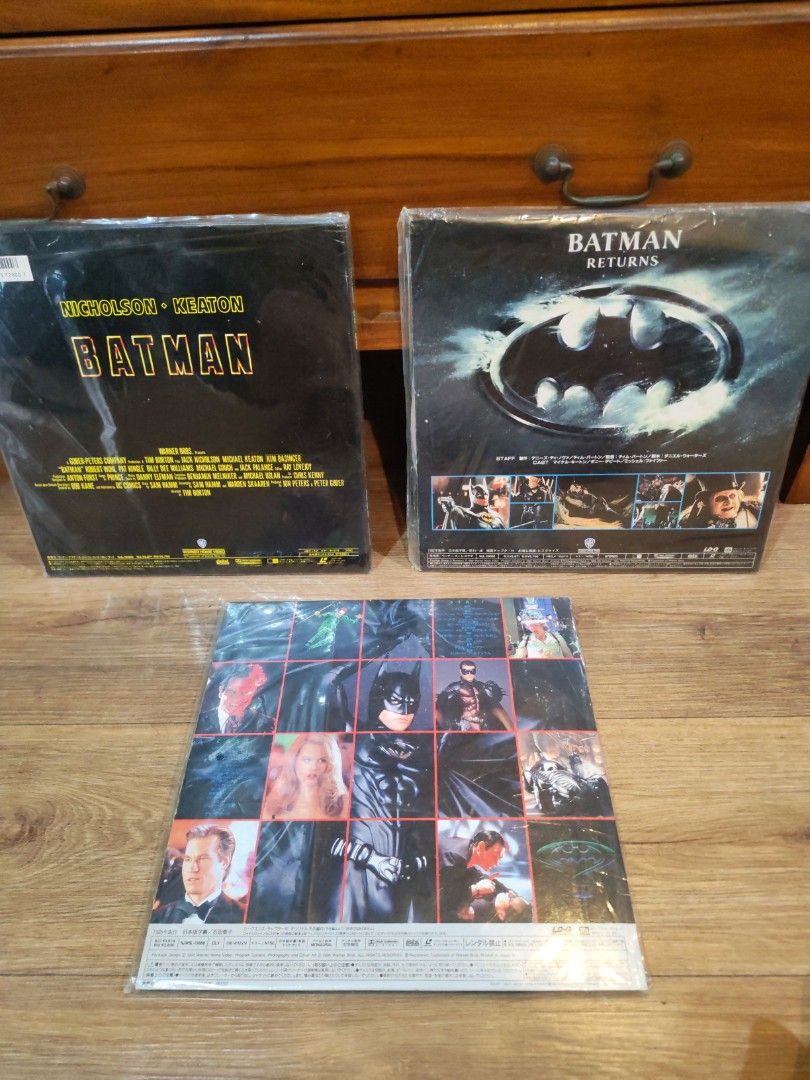 Vintage 1980s 1990s - 6 x Laser Discs, 6 x LD - Batman Trilogy - Batman ...