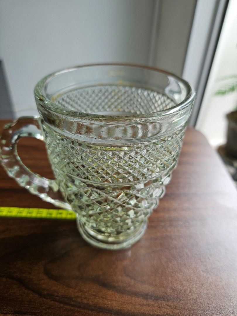 Vintage Diamond Pattern Glass Pitcher442947800715110400