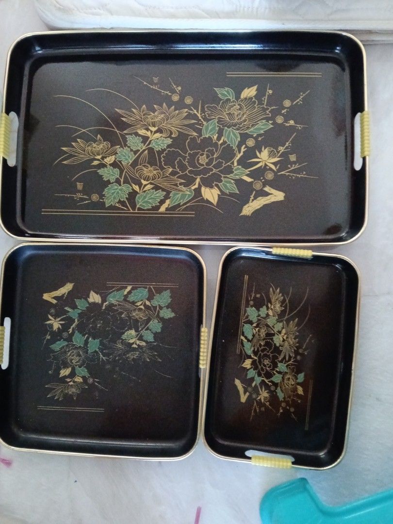 Vintage Floral Serving Tray Set442836098431078400