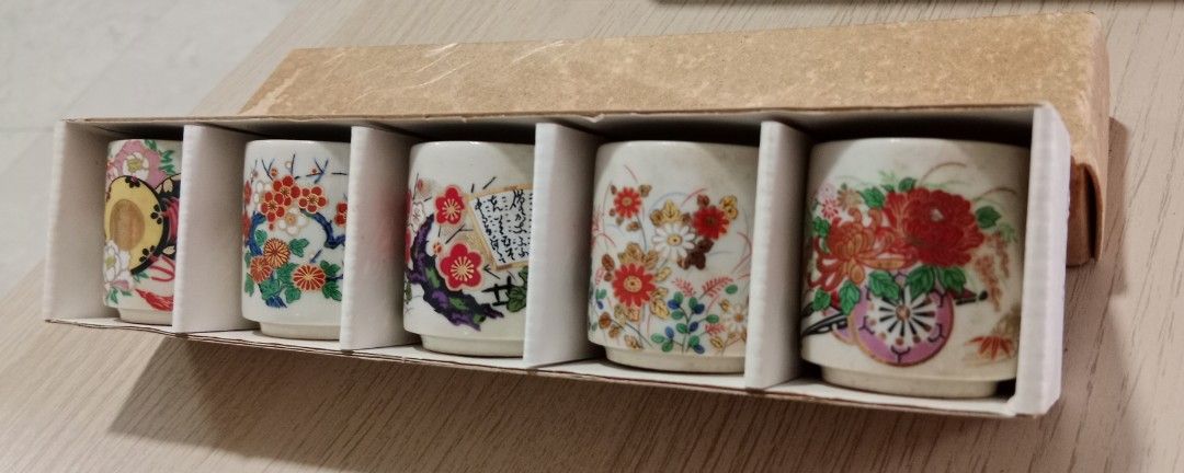 Vintage Japanese Ceramic Cups Set