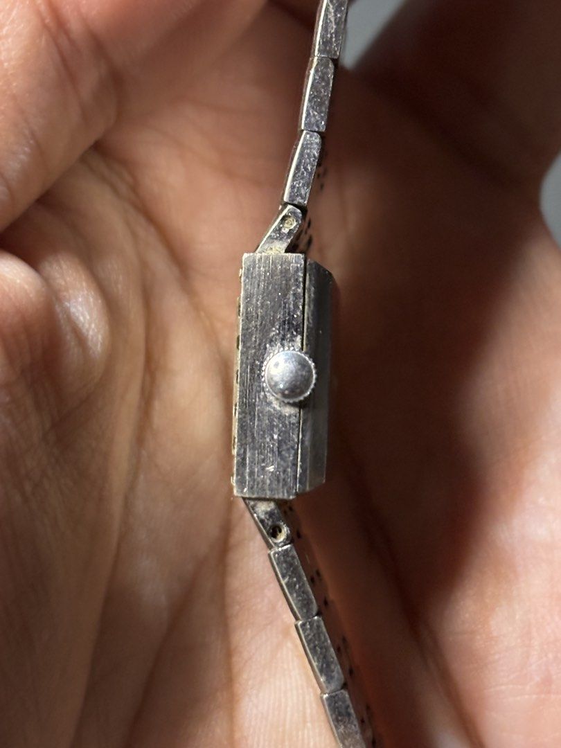 Vintage Yema Paris Bark (Hand-winding) (Category: Luxury Watches) located in Manila. Submitted by soughtafterseconds (Listing ID 1435593555, Image 3). Description: Vintage Yema Paris Bark (Hand-winding) This vintage Yema Paris dress watch is a shimmering time capsule. Featuring a diamond-set bezel and an exquisite “bark” textured bracelet, it’s the definition of 1970s French glamour. A stunning textured “bark” finish integrated bracelet. This cro