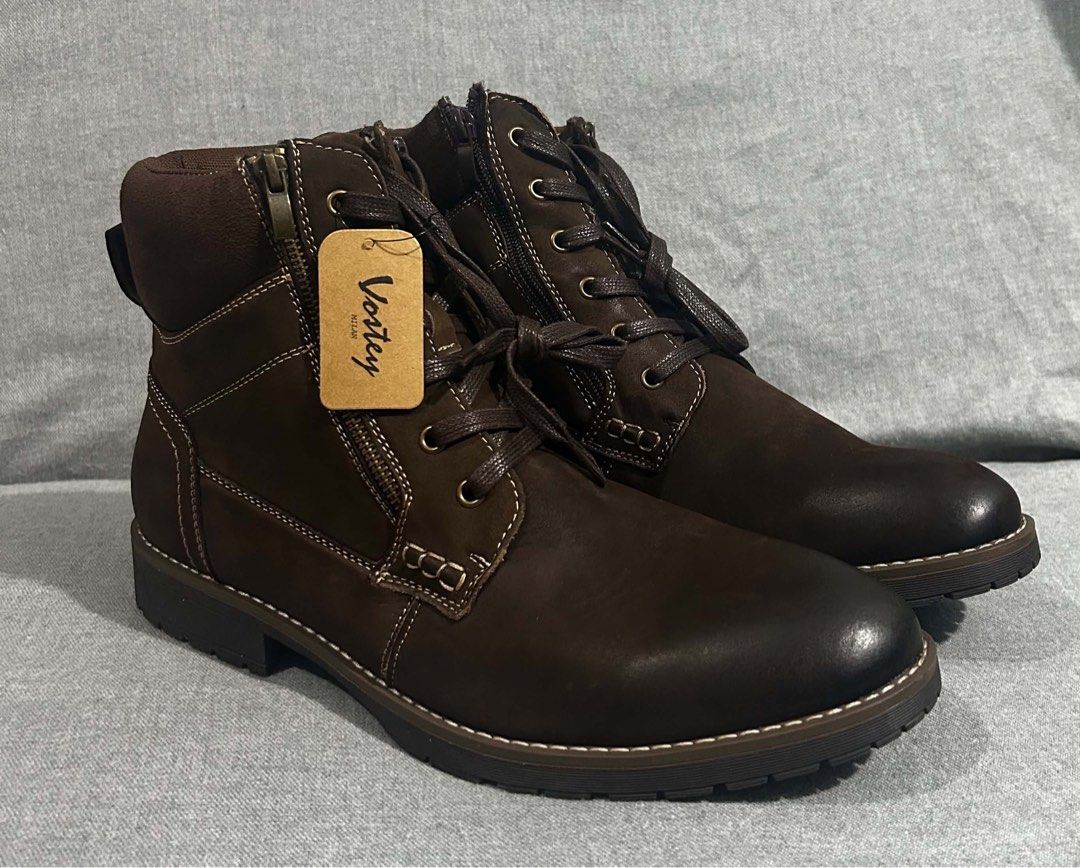 Vostey Boots Size 12 (Category: Boots) located in Imus. Submitted by mmplaza72322431 (Listing ID 1435610414, Image 1). Description: Vostey Boots Size 12 Dark Brown in color BrandNew without box.
