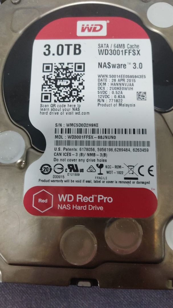 western digital red pro 3gb hard disk