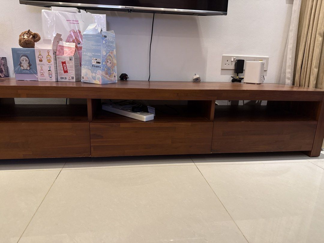 Wooden TV Console with Storage